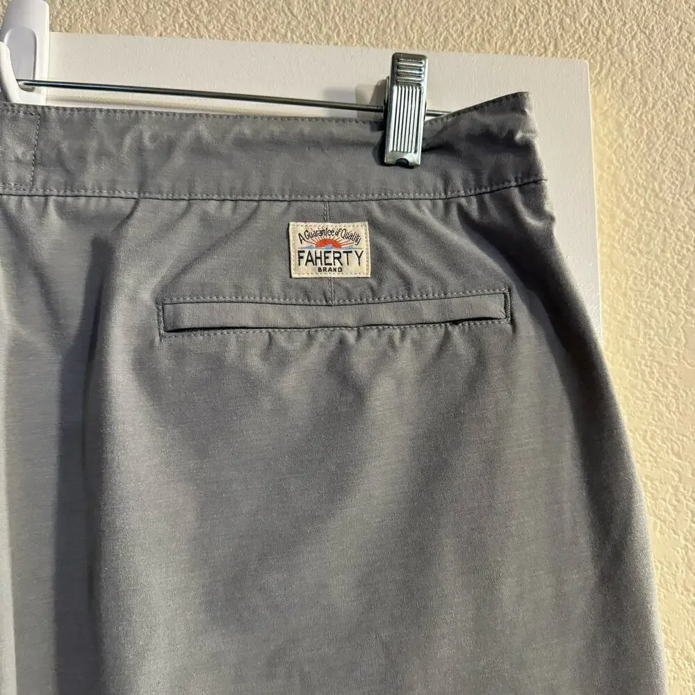 Faherty Men’s All Day Shorts In Ice Gray Size 36